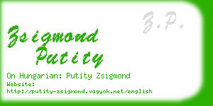 zsigmond putity business card